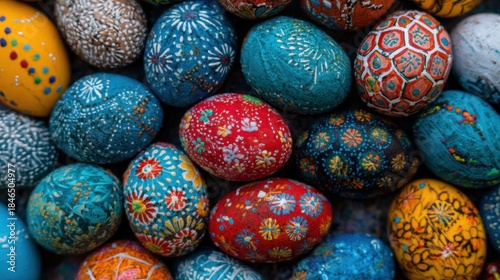 Wallpaper Mural Colorful eggs arranged together for a holiday celebration at a local market Torontodigital.ca