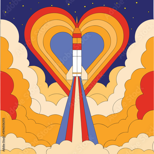 Ribbon badge handwritten goals vector illustration