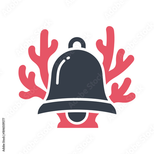 Underwater alarm bell with coral