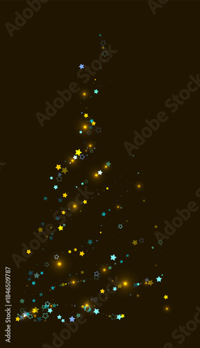 abstract christmas tree with stars