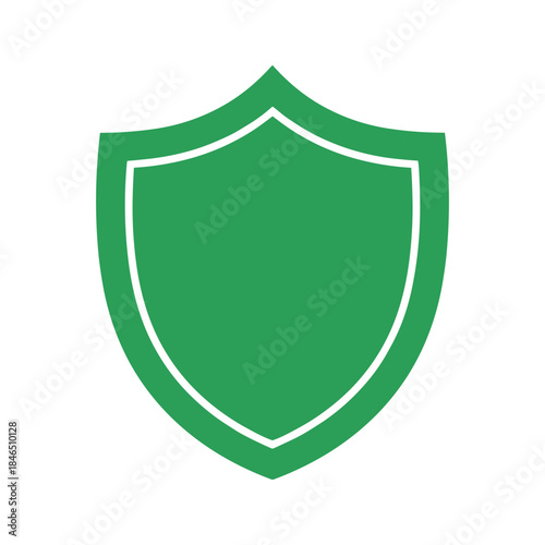 Green shield icon on white background