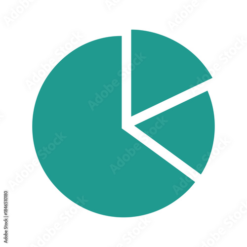 Teal Pie Chart Illustration