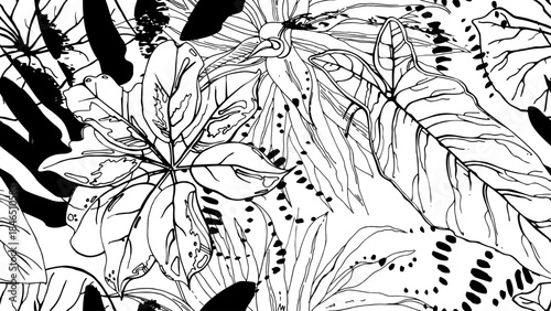 black and white seamless pattern