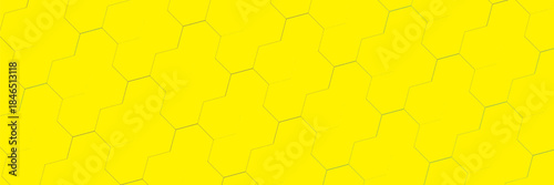 Cute honeycomb pattern with hexagon cells and yellow texture. Beehive and comb background. Flat vector illustration