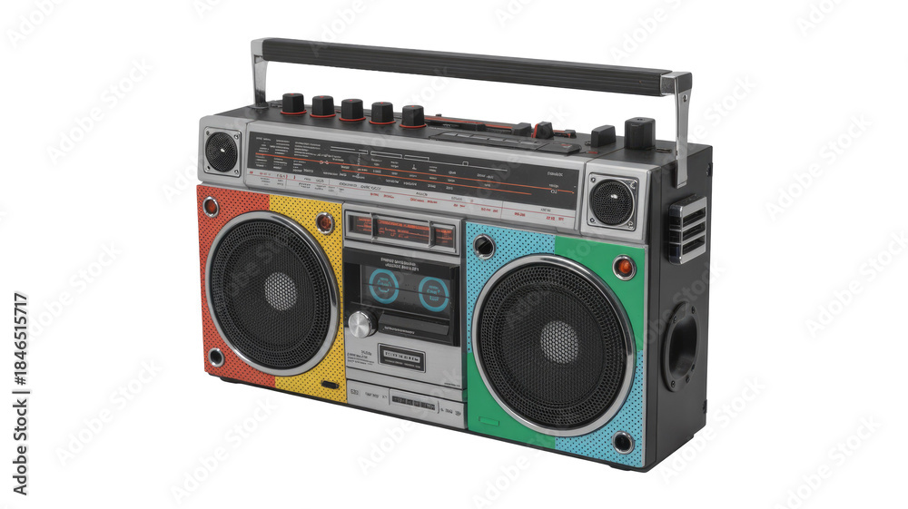 Fototapeta premium Colorful Retro Boombox