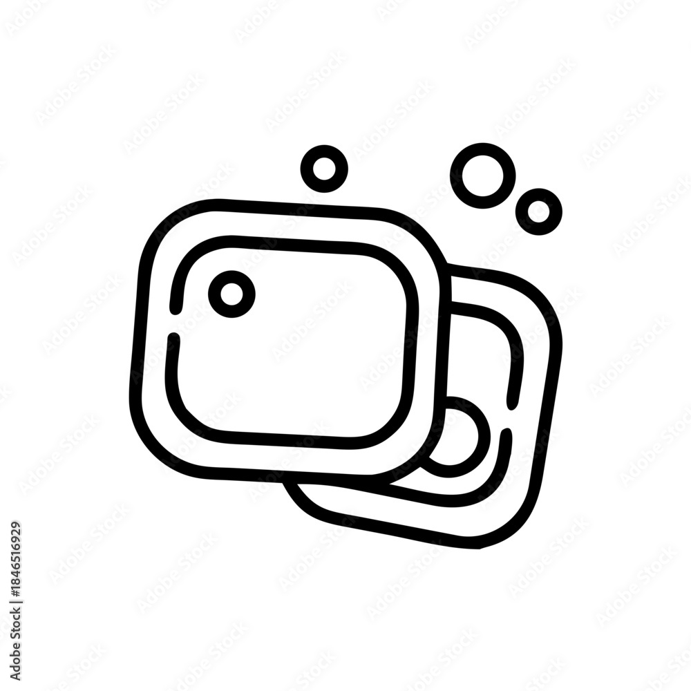 Naklejka premium Bathroom soap bar icon transparent background