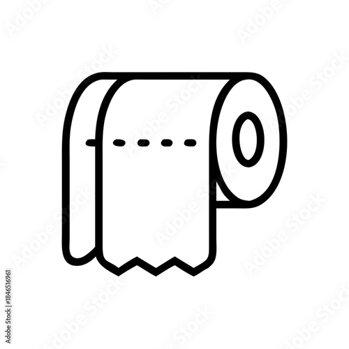 Bathroom toilet paper roll icon transparent background