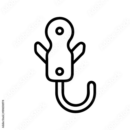 Bathroom wall hook icon transparent background