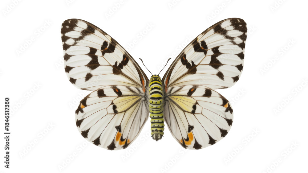 Obraz premium Delias eucharis butterfly on transparent background