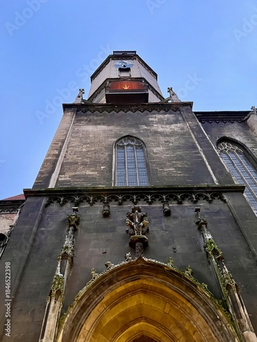 Blick von den Türmen der Stadt Naumburg: Marientor, Marien-Magdalenen-Kirche, de Stadtkirche St.-Wenzel und der Naumburger Dom, Blick zum Weihnachtsmarkt und dem Borlachturm