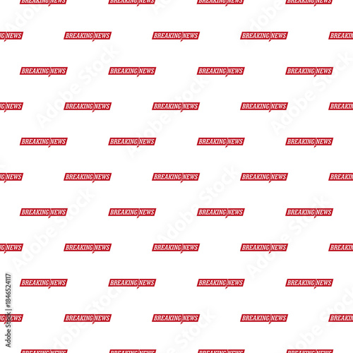 Breaking news seamless pattern isolated on white background