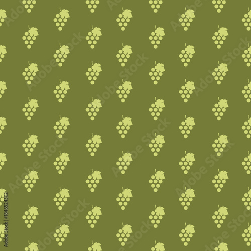 Grapes Seamless Pattern isolated on color background