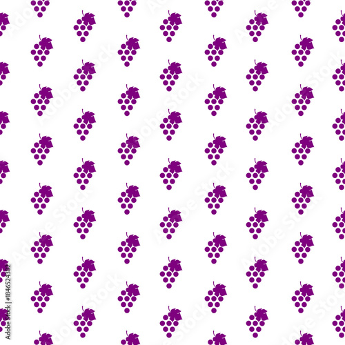 Grapes Seamless Pattern isolated on white background