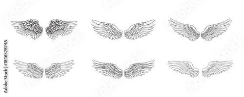 Sketch angel wings