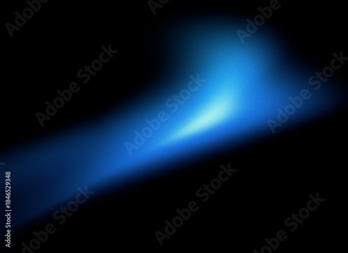 Foto Grainy wispy neon blue blur gradient flame effect on dark background