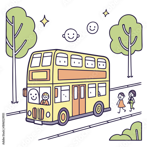 school bus in the city