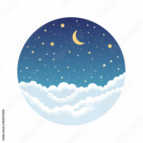 Night sky with stars.