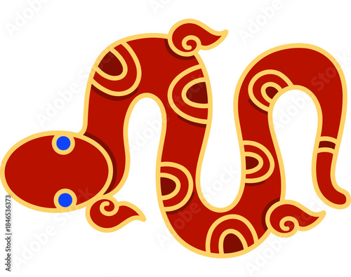 Chinese Zodiac Snake Illustration