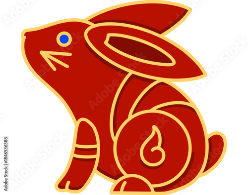 Chinese Zodiac Rabbit Illustration