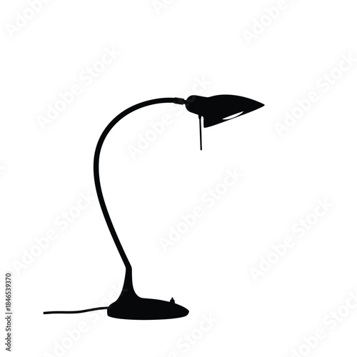 Modern desk lamp silhouette