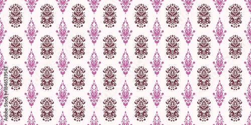 Damask Nature Pattern Background Illustration For Cover, Banner, Notes. Aesthetic Background. Damask Pattern Background. Seamless background.