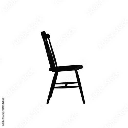 Black wooden chair silhouette