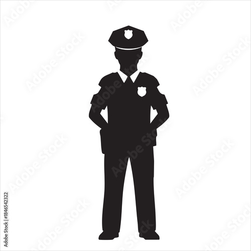 police officer on a white background