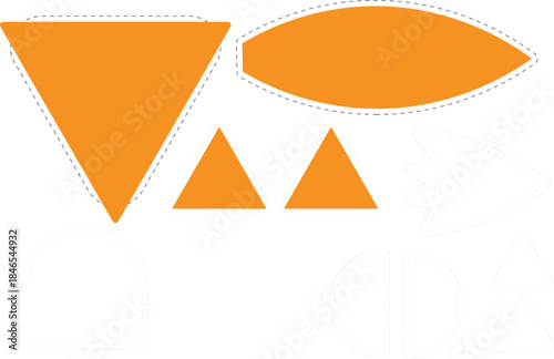 Set of geometric shapes. Vector illustration isolated on a white background.