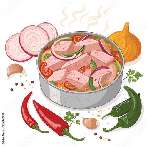 Realistic    Canned Chicken Lu