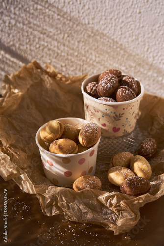delicious walnut shaped russian nut shortbread sandwich cookies filled with sweet condensed milk or caramel