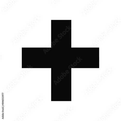 Medical cross symbol on transparent background