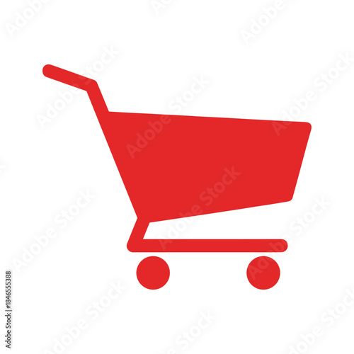 Red shopping cart icon