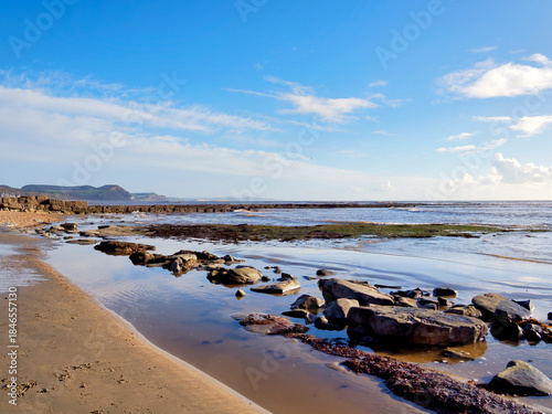 Church Cliff Beach in Winter at Lyme Regis Dorset