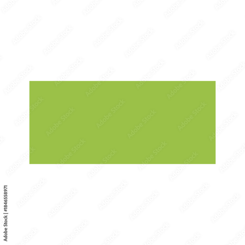 Fototapeta premium Green rectangle on white background