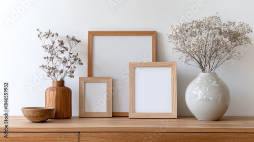 Blank frames dried flowers home decor