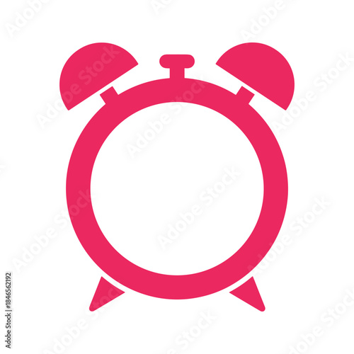 Pink alarm clock icon