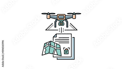 Drone delivery technology with gps navigation and secure document transfer