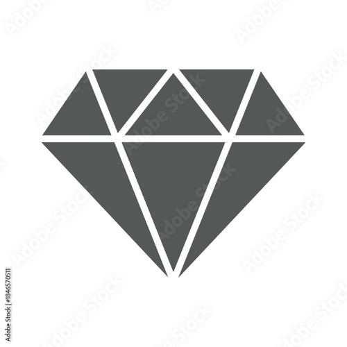 Simple gray diamond icon on white background