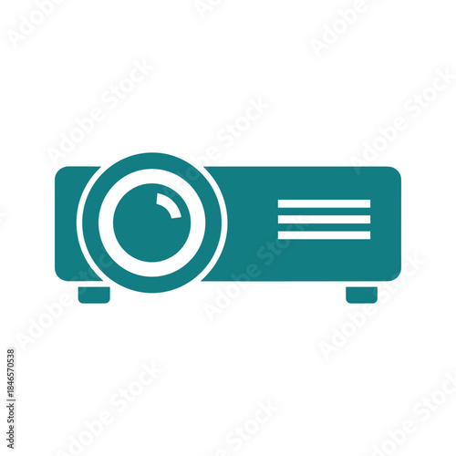 Projector icon in teal color