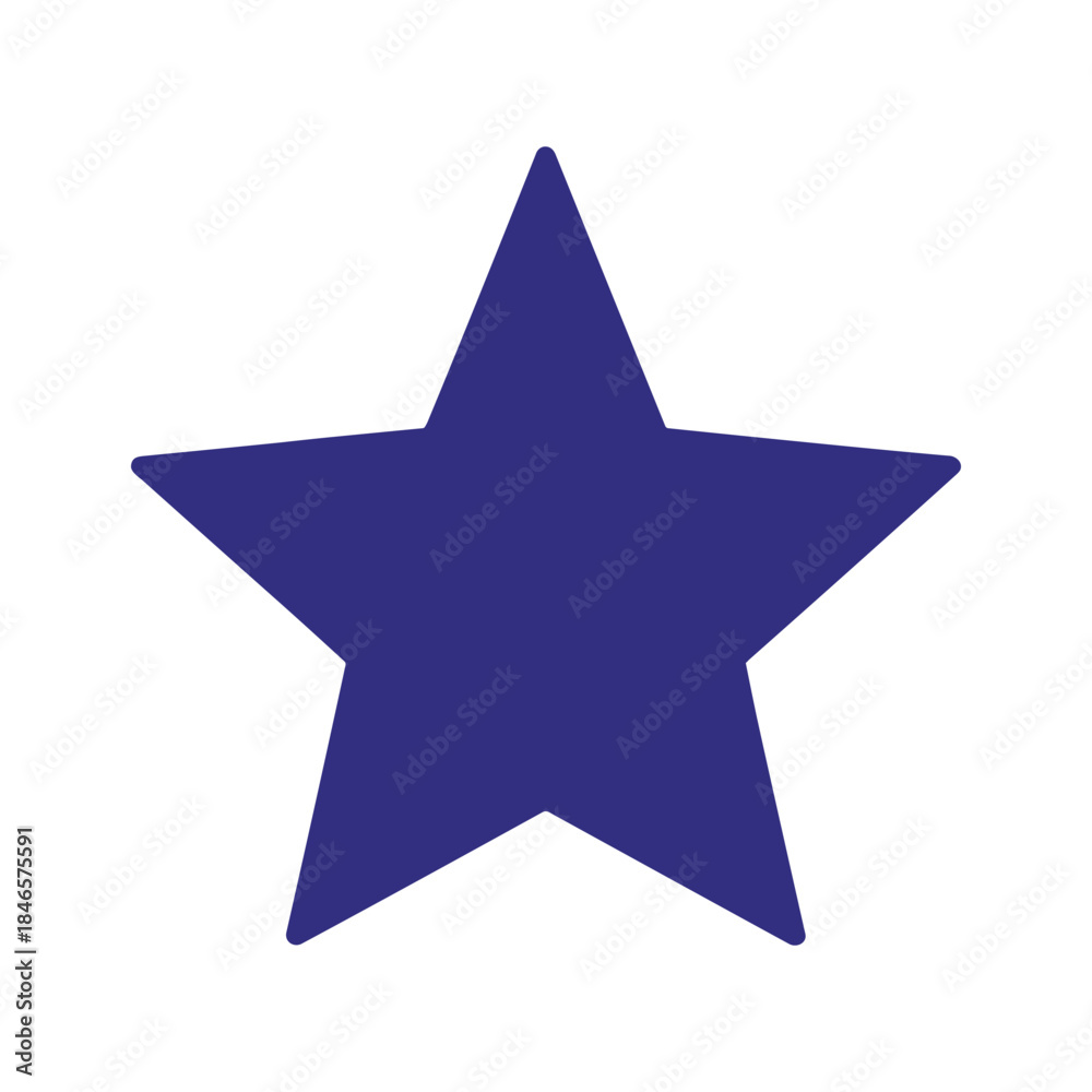 Fototapeta premium Purple Star Icon on White Background