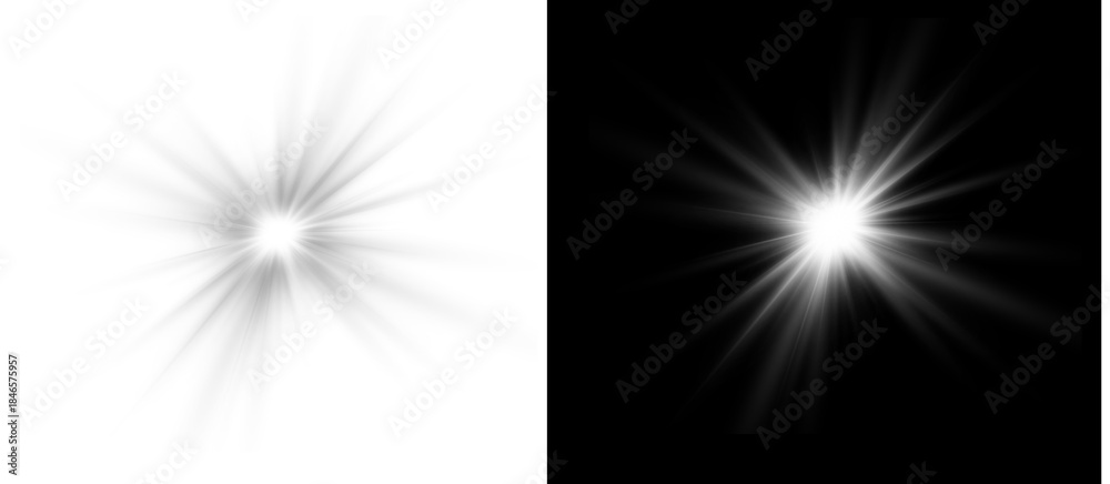 Obraz premium sparklestar, vector, shine, light, glow, glistering, background, sparkling, magic, rays, sun, flash, christmas, effect, gleaming, abstract, magical, white, burst, flare, bright, glare, dust, brilliant