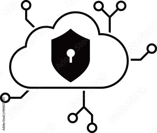 クラウドサービス　セキュリティのアイコン