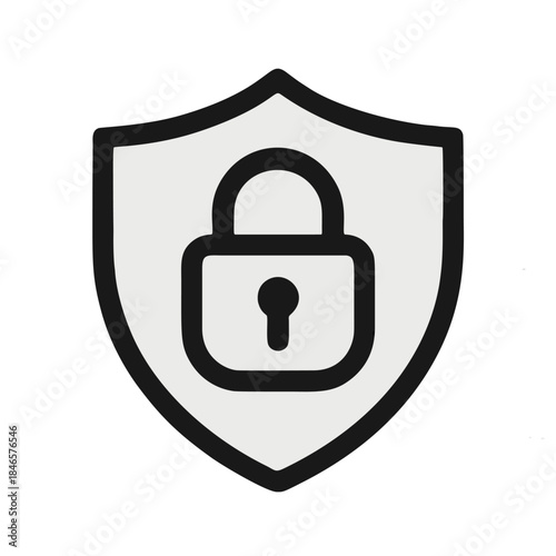 Icon "Data Privacy": a padlock secured inside a shield.