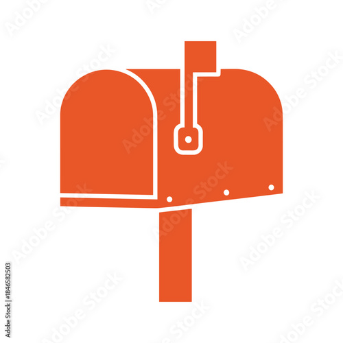 Orange Mailbox Icon