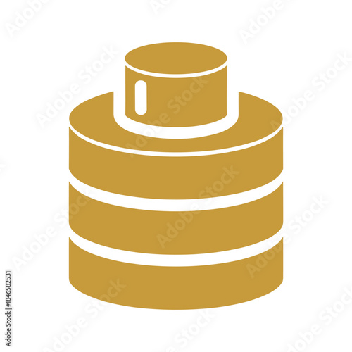 Yellow deodorant or antiperspirant stick icon