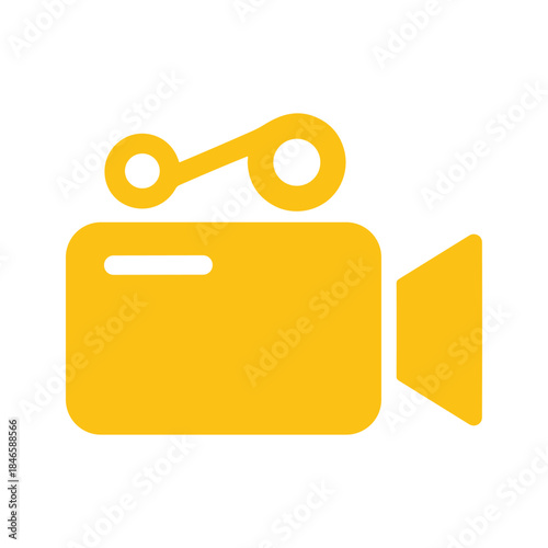 Yellow video camera icon