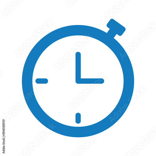 Simple blue stopwatch icon