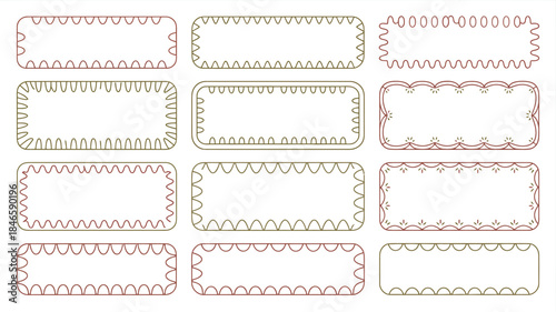 Vintage label and banner design elements for scrapbooking