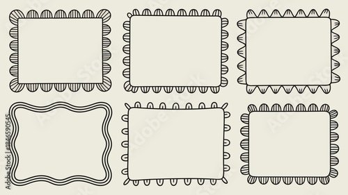 Vintage decorative frames for photo or text