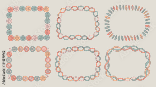 Vibrant geometric frames for creative design projects